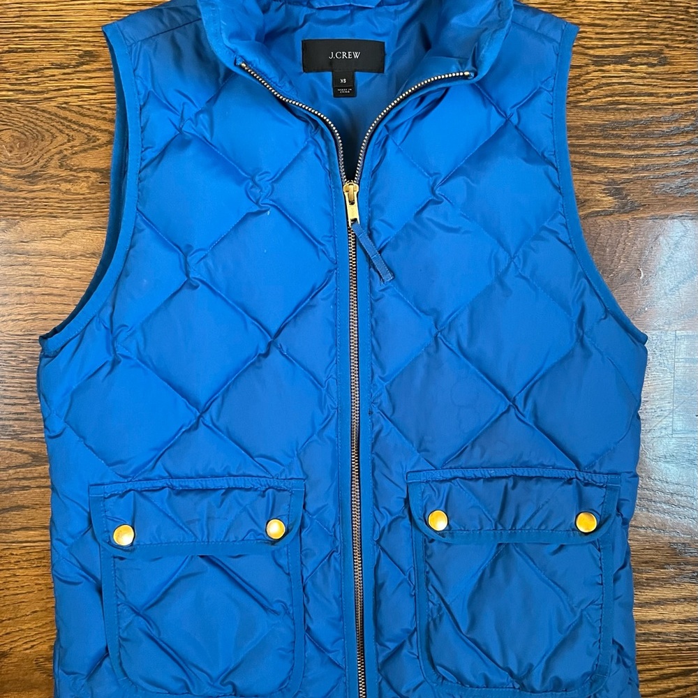 J Crew Excursion Quilted Down Vest Size XS